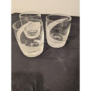 Lenox Crystal Double Old Fashioned Glasses – Windswept – Set of 3 – 4” DOF Rocks